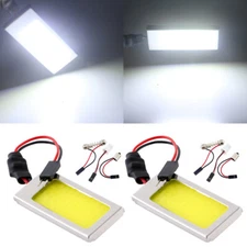 2Pcs 12V 24V COB 36SMD T10 BA9S Festoon LED Car Interior Dome Truck Panel Lights