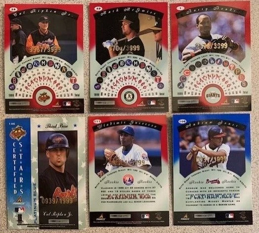 BASEBALL PARALLELS - 1997 Pinnacle Totally Certified Red & Blue (/1999) You Pick - Image 3 of 4