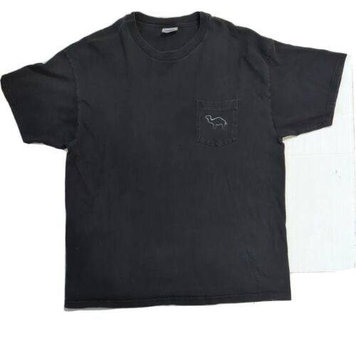 Vintage Camel Cigarettes Logo T Shirt Size XL (46-48) Black Heavyweight Hanes - Picture 7 of 21