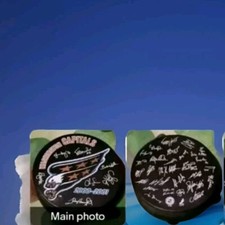 2000-2001 WASHINGTON CAPITALS STAMPED ON TEAM SIGNATURES NHL PUCK MADE IN 🇨🇳