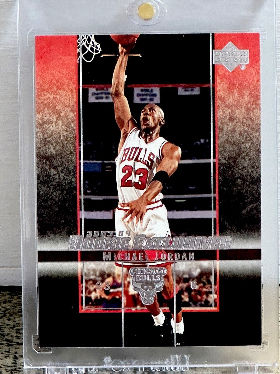 Michael Jordan ROOKIE EXCLUSIVE SP FOIL Card AUTHENTIC RARE BULLS JERSEY #23 Michael Jordan ROOKIE EXCLUSIVE SP FOIL Card AUTHENTIC RARE BULLS JERSEY #23