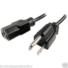 NEW HQ 6 Ft Power Cable CORD PC Monitor Scanner Copier Printer FAX UL Listed