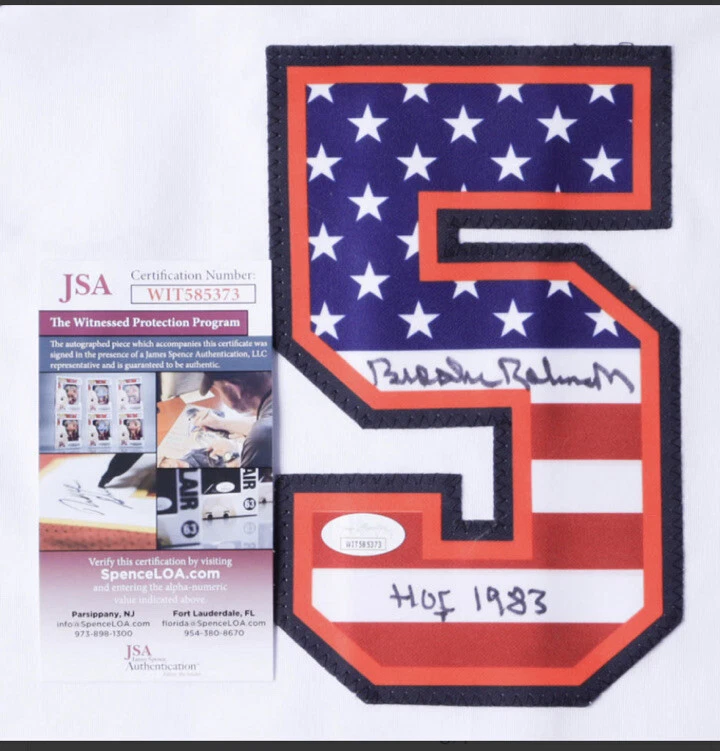 Brooks Robinson Signed Baltimore Orioles Career Highlight Stat Jersey (JSA COA) - Image 4 of 4