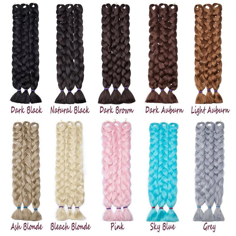 Длинная коробка косы Рождество Jumbo плетение волос расширения натуральный как человек - Изображение 2 из 4