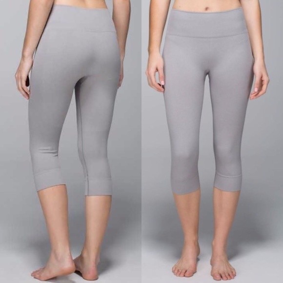 Lululemon light grey EBB TO STREET PANT Cropped Legging Yoga 6 eBay