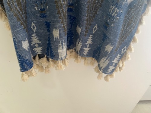HOLLISTER Knit Poncho Top Jumper Printed One Size - Picture 6 of 8