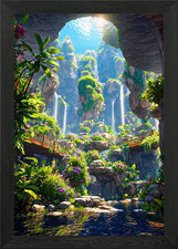 beautiful view Framed Wall Art Poster Canvas Print Picture