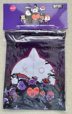 BTS BT21 x Daiso - LIMITED EDITION Halloween drawstring bags (7.5'' X 6'') 2 pcs