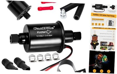 #ad 12V Low Pressure Inline Fuel Pump 2 3.5 PSI Electric Universal Gasoline $50.50