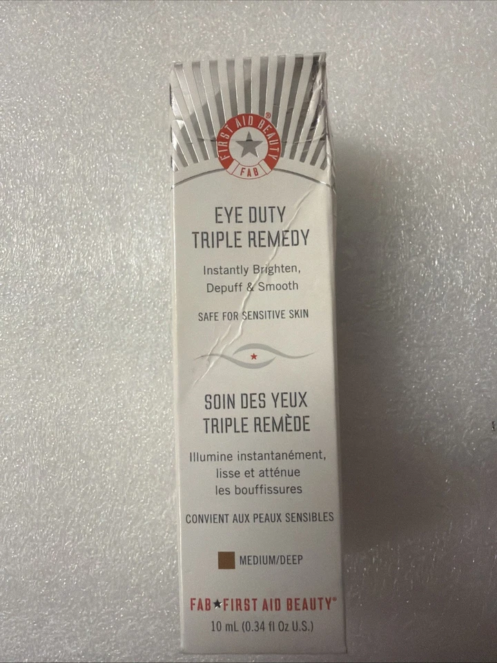 First Aid Beauty FAB Eye Duty triple remedio 10 ml 0,34 fl oz coloración media/profunda Foto 2 de 3