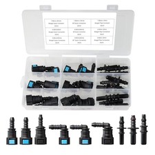 Fuel Line Quick Connect Kit 24PCS,Assorted 5/16 3/8 Fuel Line Fittings Nylon