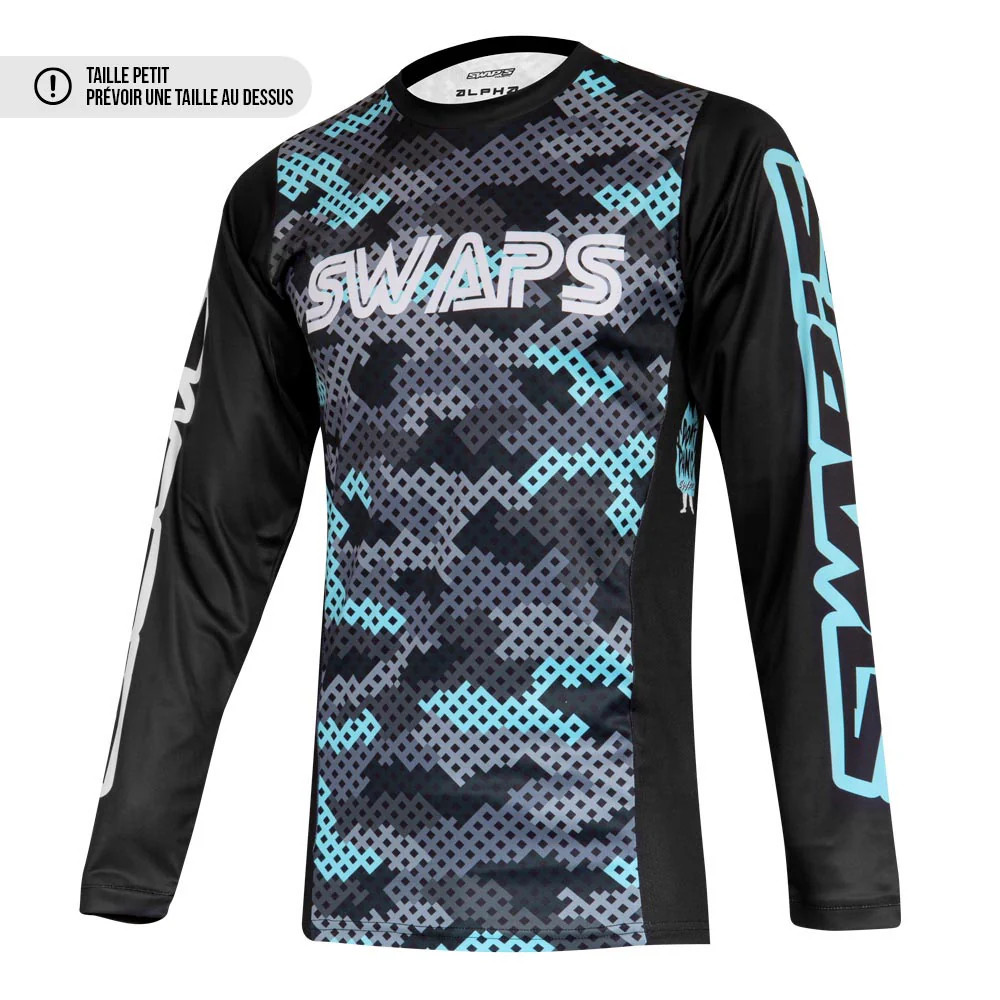 Maillot cross camo kid 10/11 ans respirant et ultra résistant