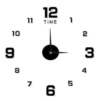 Moderne Wanduhr 130 cm Groß Große 3D Wand Uhr Designer Wandtattoo Quartz XL XXL