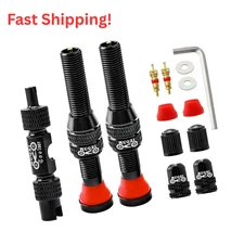 Tubeless Schrader Valve Stems Kit – Alloy Bike Tire Valve Stems for MTB/MTB Bike