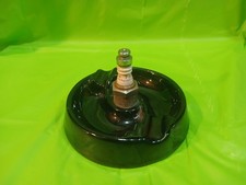 Circa 1940's CHAMPION SPARK PLUG 7 COM "SILLAMANITE" TAG ON BOTTOM ASHTRAY!