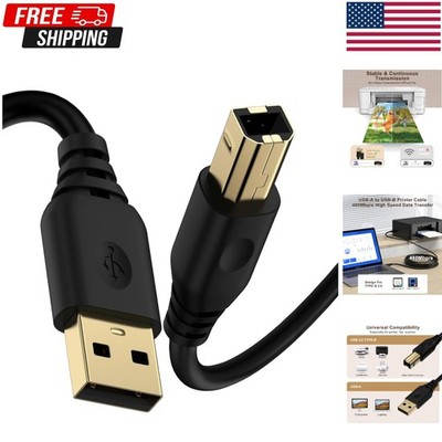 Printer Cable 10 Feet Extra Long USB a Male to USB B Male Printer Cord High Spee