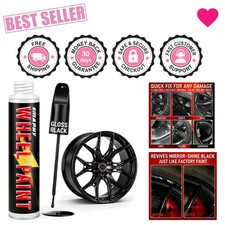 Gloss Black Rim Touch Up Paint - Fast-drying Scratch Repair For Wheels 0.5 Fl Oz