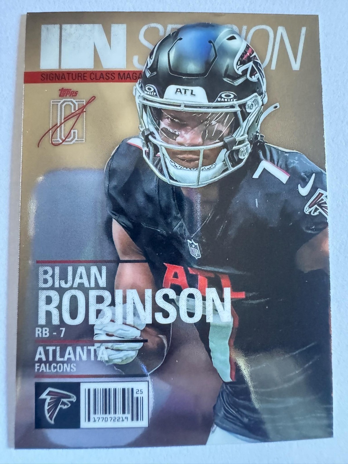 2025 Topps Signature Class #IS-2 Bijan Robinson In Session