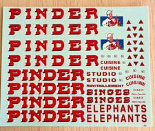 Mini Circus Board Decals LOGO PINDER Kitchen, Elephants, Studio, Monkeys