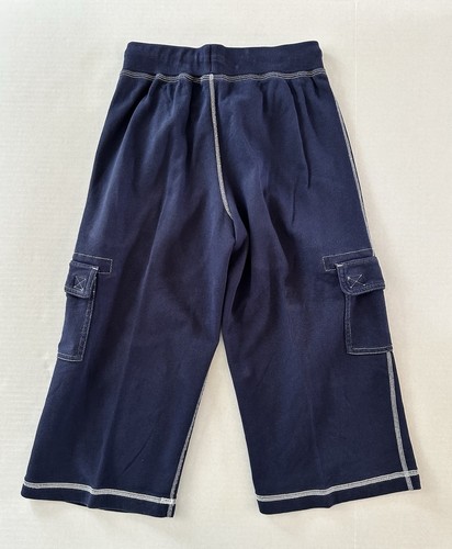 Hanna Andersson Navy Cropped Pants Long Shorts size 160 EUC 36298 - Picture 3 of 4