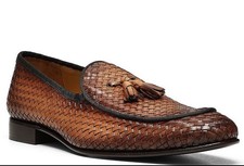 Donald Pliner “SPIRRO” Cognac Woven Tassel  Loafers Size 11 MSRP $399
