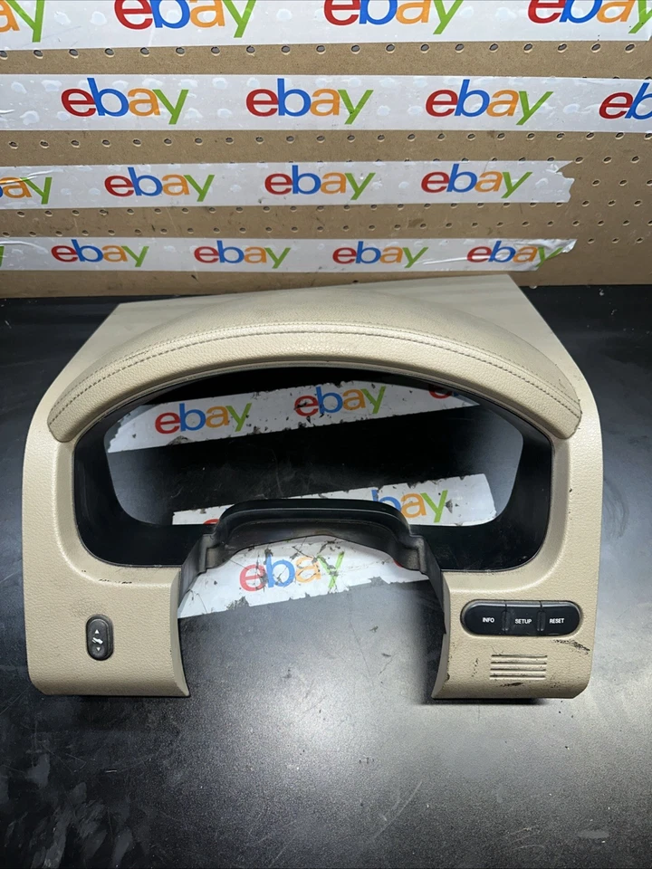 2005 Ford F-150 Limited Dash Cluster Bezel Speedometer Trim OEM Tan Leather - Image 2 of 4