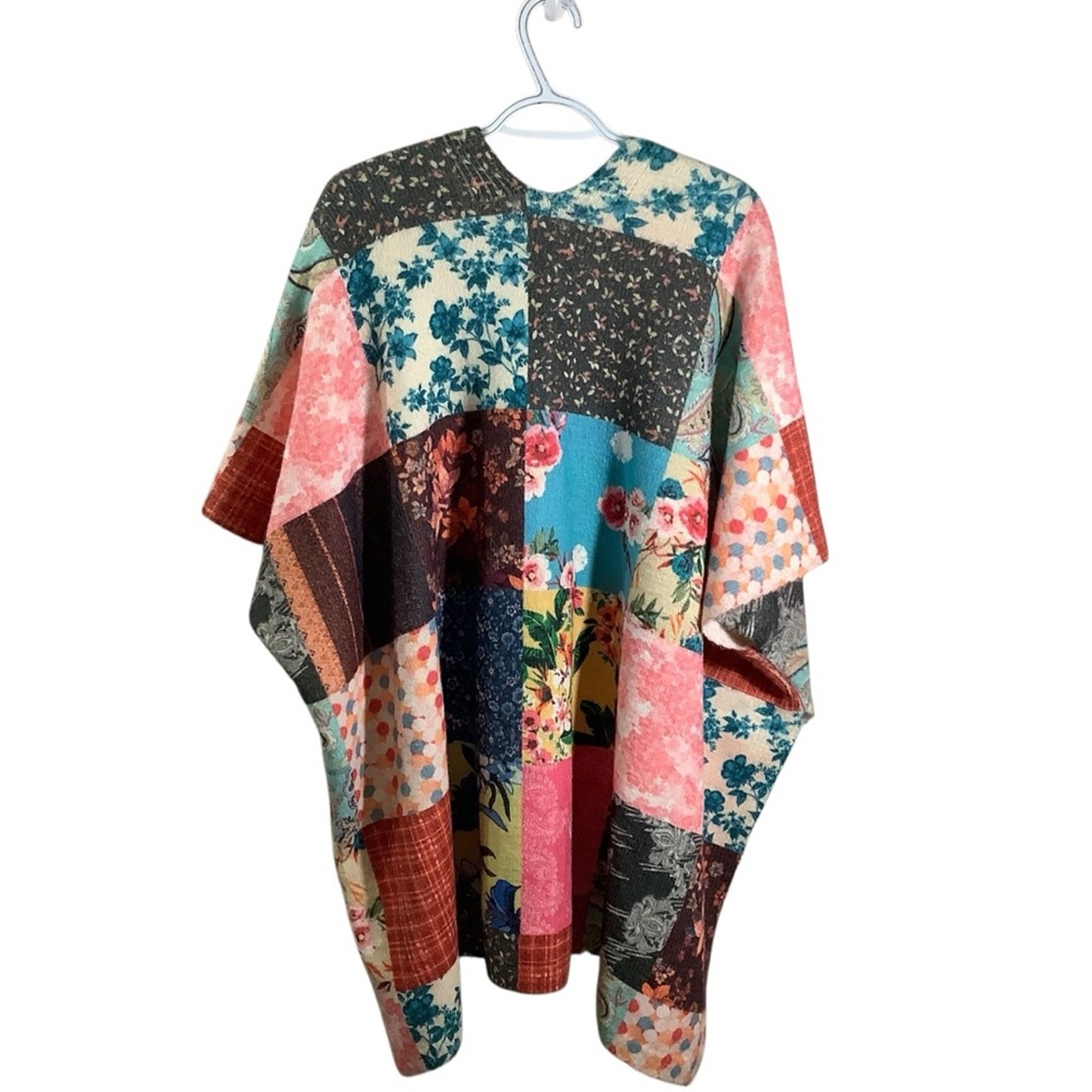 Reversible Patchwork Kimono Cardigan Multicolor - image 9
