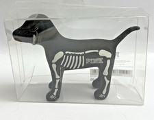 VICTORIA'S SECRET Pink Black Dog Figure NIB Skeleton Halloween 2016