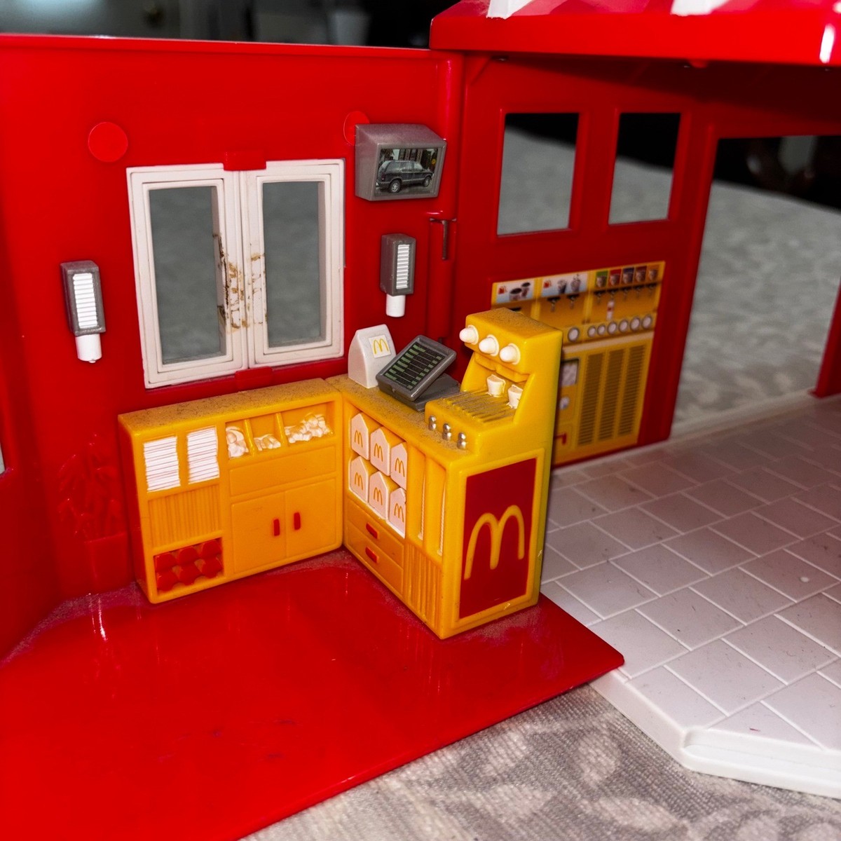 その他 McDonald's 90s Restaurant Replica Vintage 1990s McDonalds Restaurant Playset Grimace Figure Fold Out