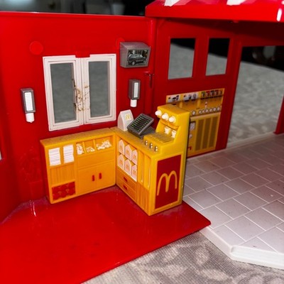 Vintage 1990s McDonalds Restaurant Playset Grimace Figure Fold Out