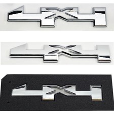 2pc 4x4 Fits Gmc Canyon Sierra Fender Door Badge Emblem Nameplate Chrome