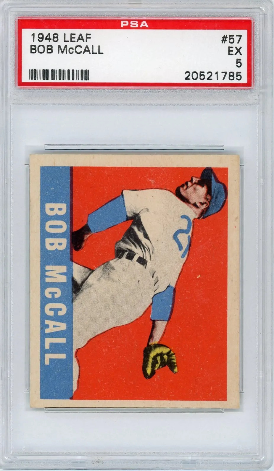1948 Leaf Bob Mccall #57 PSA 5