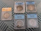 Lot of 5 ANACS Morgan Dollars • Errors & Varieties • Hot Lips • Micro O • O/S