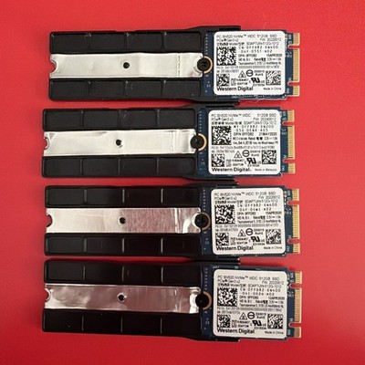 Western Digital SN520 512gb PCIe Gen3x2 NVMe SSD Lot Of 4