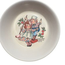 1969 Oneida Raggedy Ann Andy Melamine Small Bowl Bobbs-Merrill 3258 White