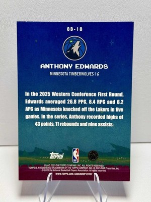 2025-26 Topps Flagship 8-Bit Ballers Anthony Edwards Holo Foil