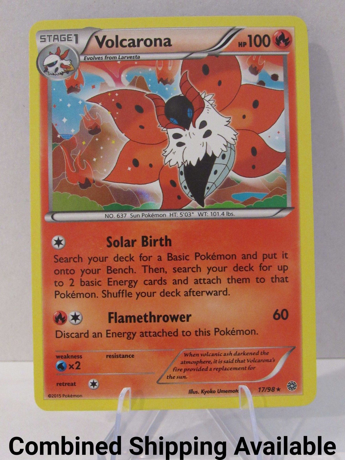 Volcarona (17) 17/98 XY - Ancient Origins NM Holo English 13305