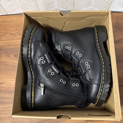 Doc Martens Women's Milled Nappa Leather Boots - Black | Size 8 [1460 LTT FL]