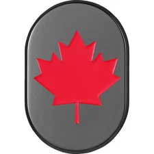 FIGURATI DESIGNS RED MAPLE LEAF ANTENNA COVER RIGHT BLACK FD03-AC-BLK-RT