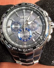 Orologio Uomo Seiko Coutura Radio Sync Solar Cronografo Acciaio Inox SSG009