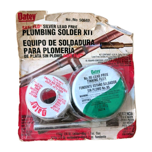 Oatey Safe-Flo Lead Free Solder Kit No. 95 Flux NOS Plumbing Repair Kit