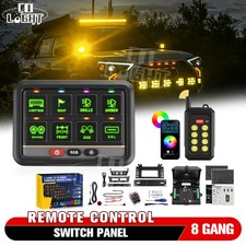 AUXBEAM RGB 8 Gang Switch Panel Toggle LED Light Bar Switch Relay System Marine