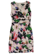RALPH LAUREN Womens Sleeveless Sheath Dress US 2 XS Multicoloured Floral BL07