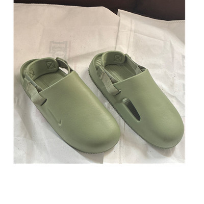 Nike calm mules Men's US 9 Green Slip-On Clog  Adjustable Heel Strap (no box)