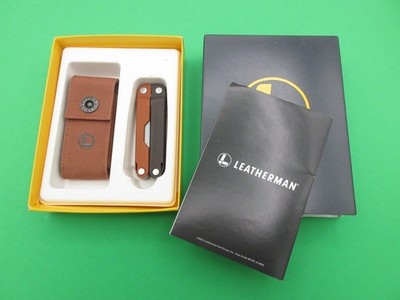 Leatherman Bond Burnt Sienna Folding Multi Tool Knife w/ Sheath Box