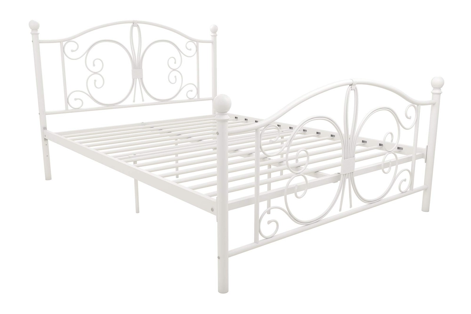 Bombay Metal Platform Bed with Parisian Style Headboard and 