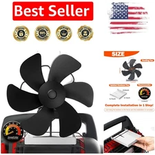 Compact & Sturdy Heat Powered Fireplace Fan with Thermometer - Ideal for Picnics