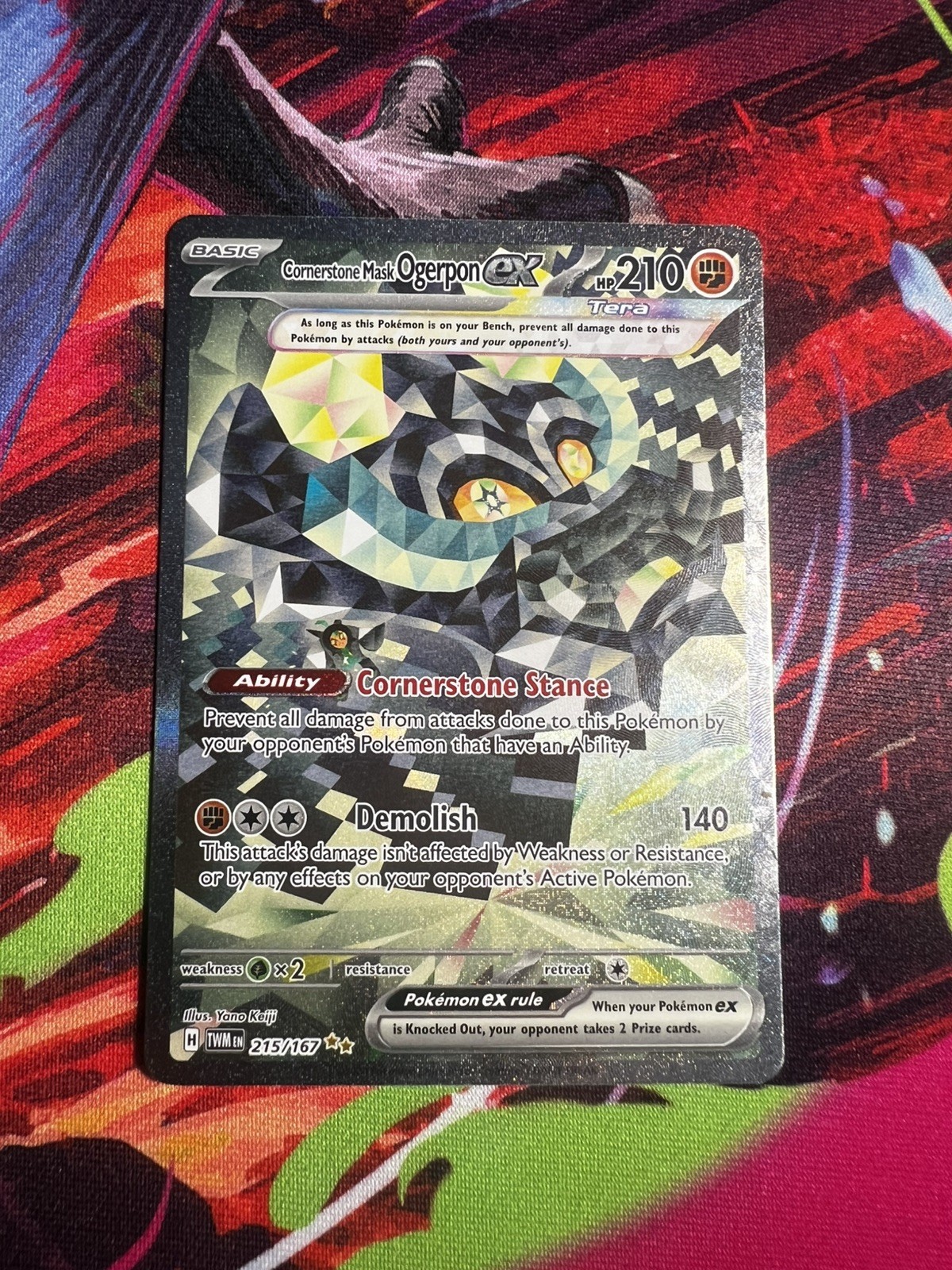 Cornerstone Mask Ogerpon ex 215/167 Sv06: Twilight Masquerade Holo SIR NM