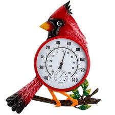 HOBYLUBY Indoor Outdoor Thermometer, Large Wall Thermometer Hygrometer