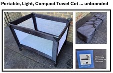 Portable, Compact, Light, Travel Cot - Pre Used, Unbranded